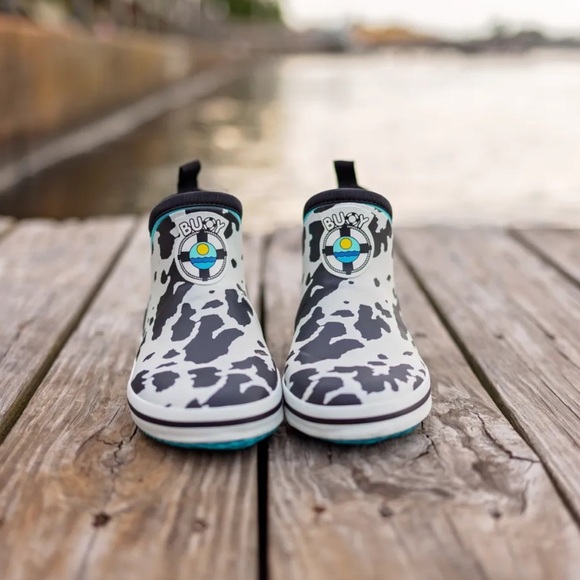 buoy Other - BUOY BOOTS Kids Cow Print Buoy Boots